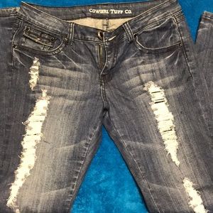 Cowgirl Tuff Dark faded Jeans